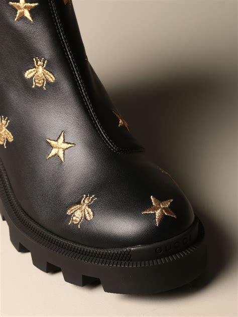 gucci trainer with bee|Gucci star and bee boots.